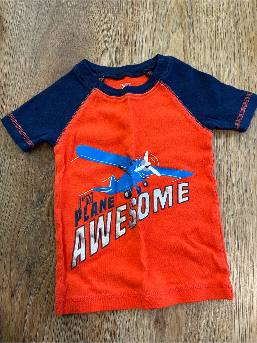 Carter’s, Airplane Short Sleeve Shirt, Red Blue, 12 months